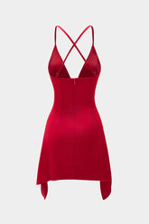 Slip Sleeveless Ruched Mini Dress